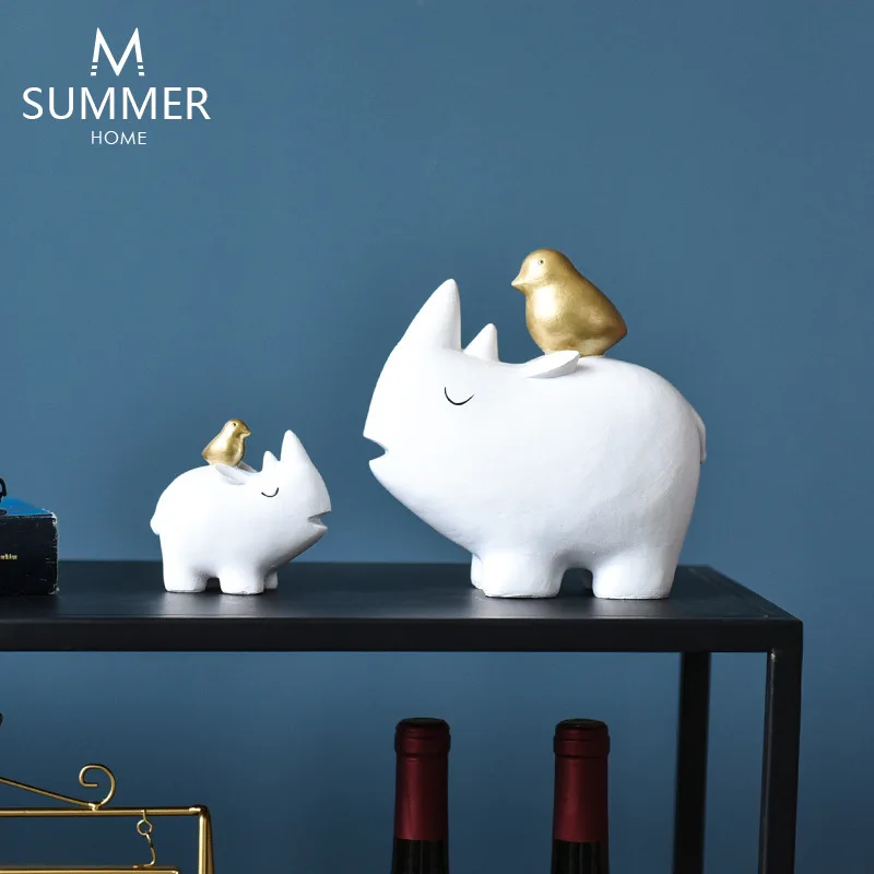 Украшение для дома фэнтезийная птица Рино модель украшение животное