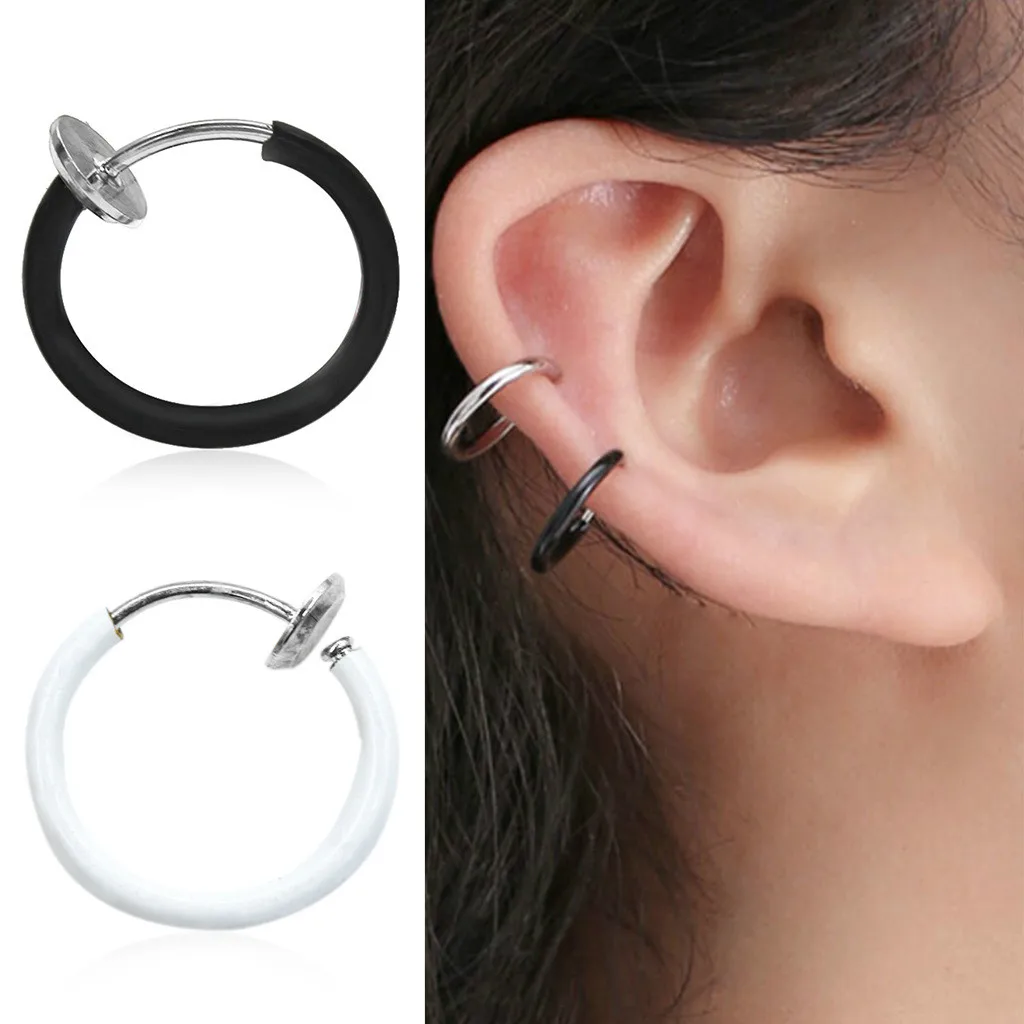 Новые круглые клипсы новые корейские модные одиночные серьги для женщин