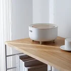 Студенческого общежития Прикроватный Столик Круглый мусора в японском стиле мини настольный мусорный бак простой Пресс хранение мусора мусорное ведро