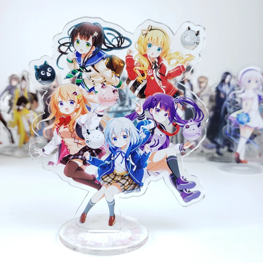 Аниме Gochuumon wa Usagi Desuka Chino фигурка на акриловой подставке настольная декорация
