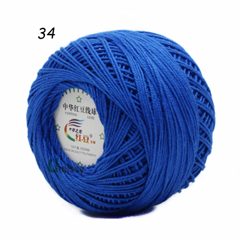 34 10pcs 10 шт. ПРЯЖА ДЛЯ РУЧНОГО ВЯЗАНИЯ Хлопчатобумажной Пряжи 3# Кружева Пряжи для Вязания Детские Иглы Работы С Использованием 2.5 мм Крючком 500 г/лот - Цвет: 34 10pcs