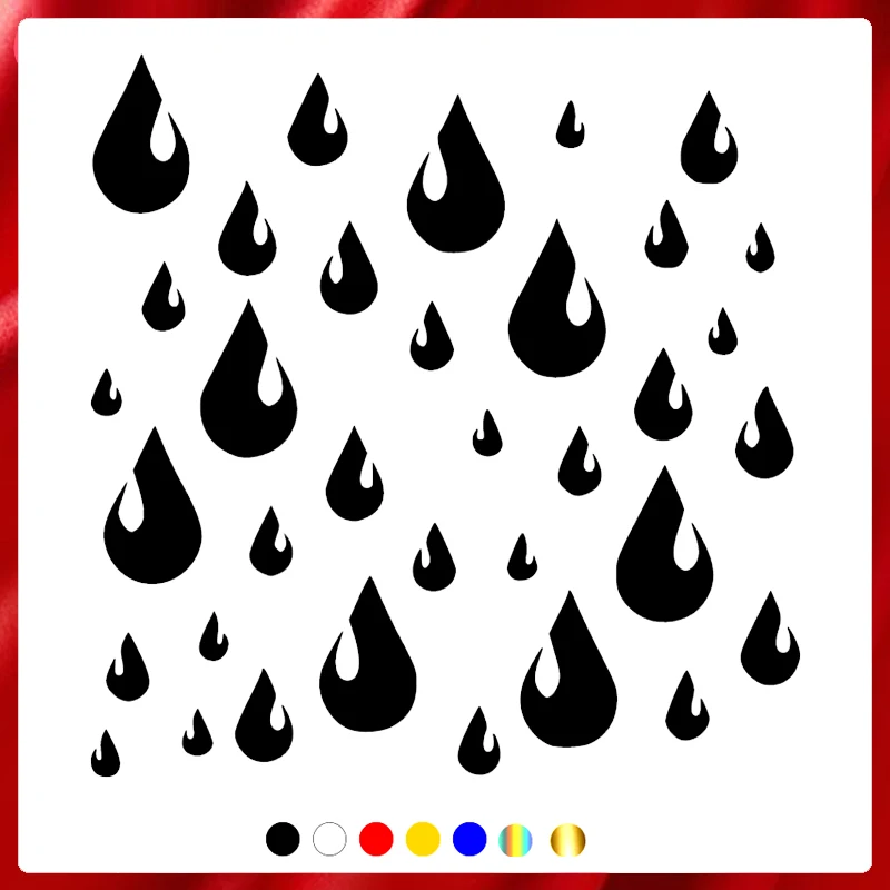 

40414# Die-Cut Vinyl Decal Drops Car Sticker Waterproof Auto Decors on Car Body Bumper Rear Window