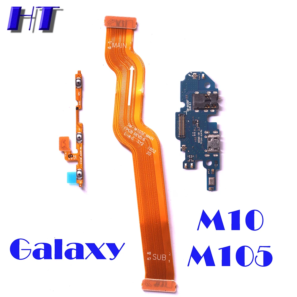 Гибкий кабель для Samsung Galaxy M10 M105F с боковой кнопкой питания и USB-зарядкой |