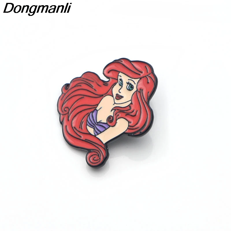 LT1125 эмалированная заколка в виде русалки штифт для фотографий лацкана