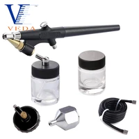 airbrush set single action external mix siphon feed airbrush set with 0 8mm tip and 18 air inlet for model cake makeup