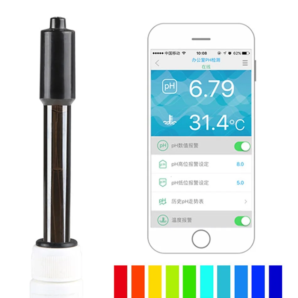 APH-300 Aquarium Fish Tank PH Test Pen Tester Wifi Measurement PH Value Meter Thermometer