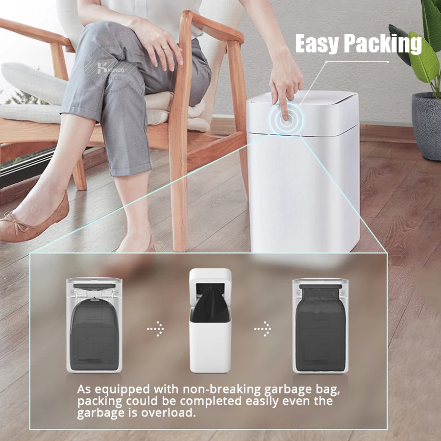 Мусорная корзина Konco умное водонепроницаемое мусорное ведро с автоматической