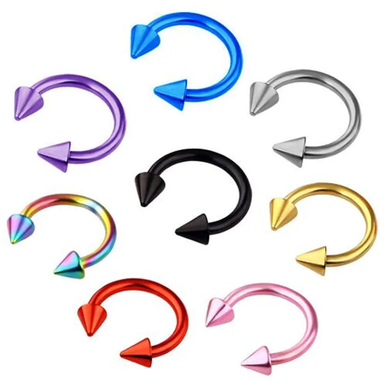 Титановые кольца Для Пирсинга Ушей для носа завитка ушной раковины губ бровей