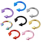 Титановые кольца Для Пирсинга Ушей, спиральный пирсинг, губы, носа пирсинг носовой перегородки, бровей, пирсинг ушей, украшения для тела, новинка