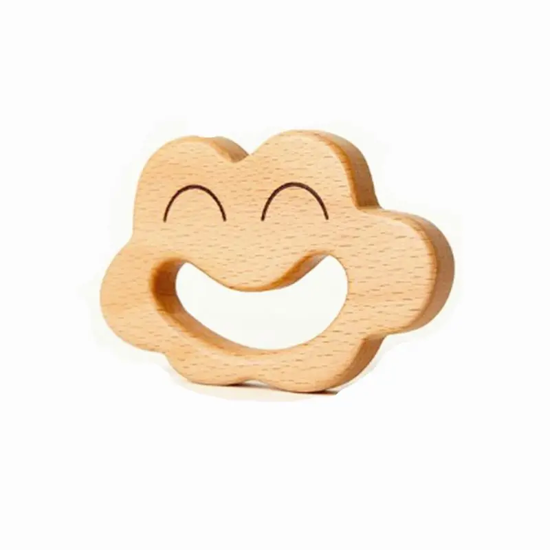 

No Paint Nursing Wooden Teether Wooden Rattles Baby Toys Puzzle Toys Newborn Toddler Infant Gift T3LA