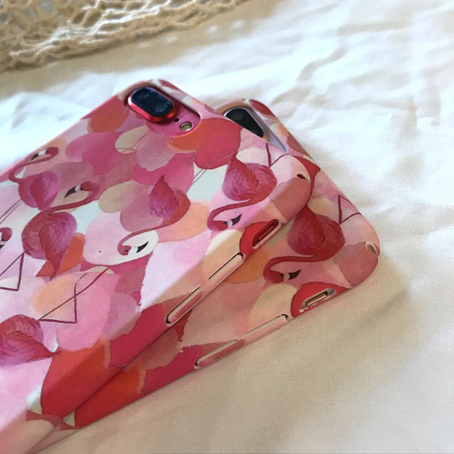 Фламинго шаблон чехол для iphone 7 совместимый apple X XS 6 6s 8 6Plus Plus 7Plus 8Plus Жесткий ПК