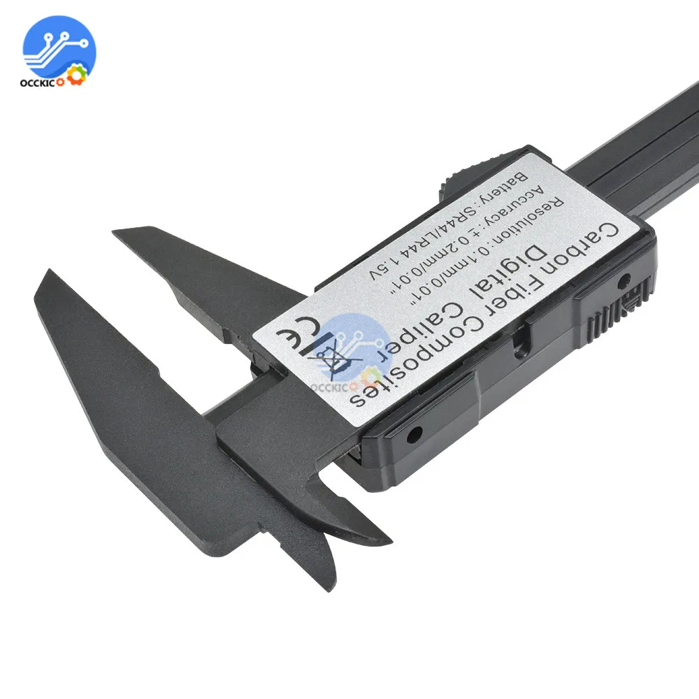 Цифровой штангенциркуль из углеродного волокна с ЖК-дисплеем 150 мм 6 дюймов |