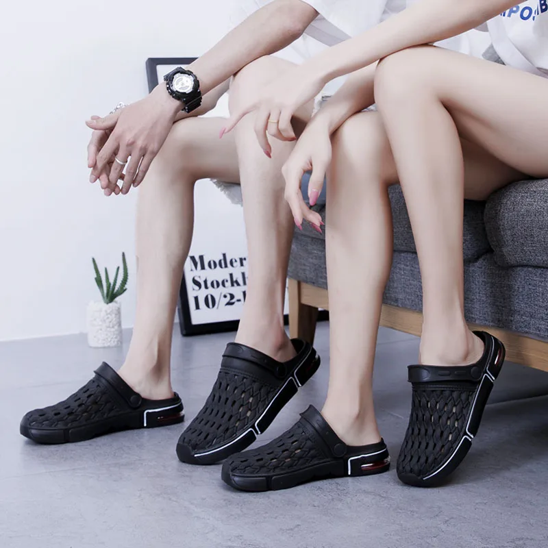 Сандалии унисекс с перфорацией Простые Модные Нескользящие тапочки пляжные