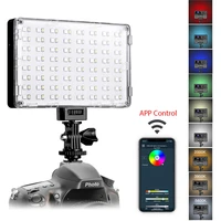gvm rgb 10s video light on camera fill lighting photo studio photographic colorful 128 leds with wi fi control battery