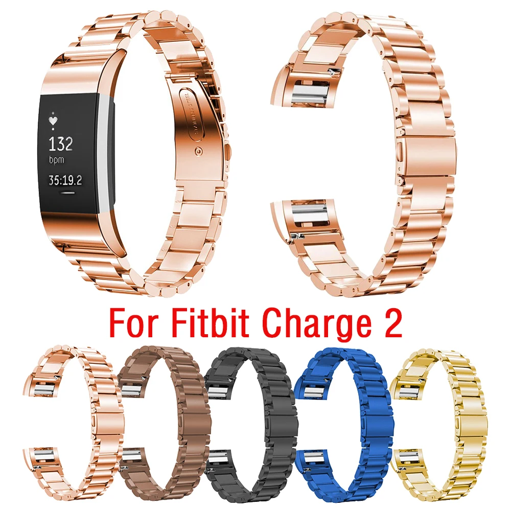 Новинка 2020 металлический ремешок для Fitbit Charge 2 ремешка умные часы из нержавеющей