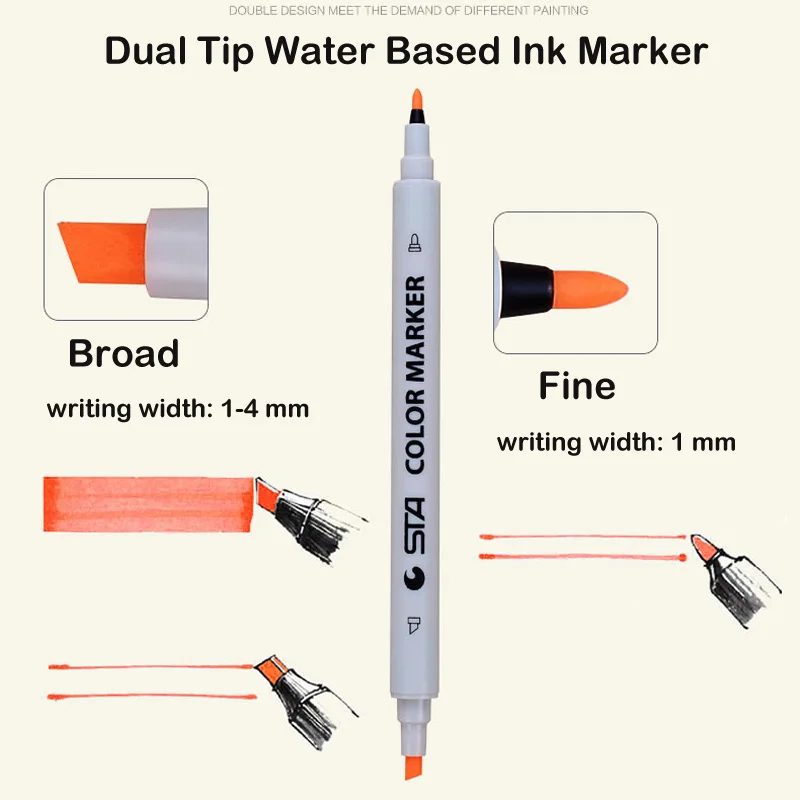 Набор двусторонних фломастеров ручек 80 цветов|marker pen set|sta markerspen drawing |