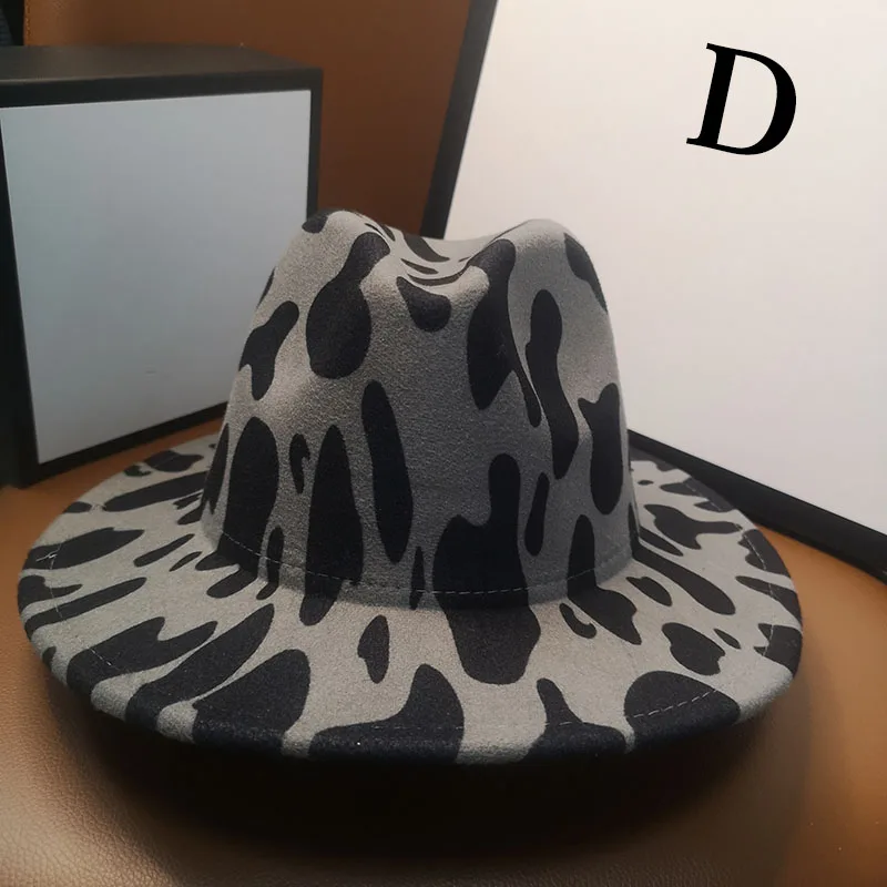 Фетровая шляпа HT268 женская утолщенная двухсторонняя ковбойская Панама с