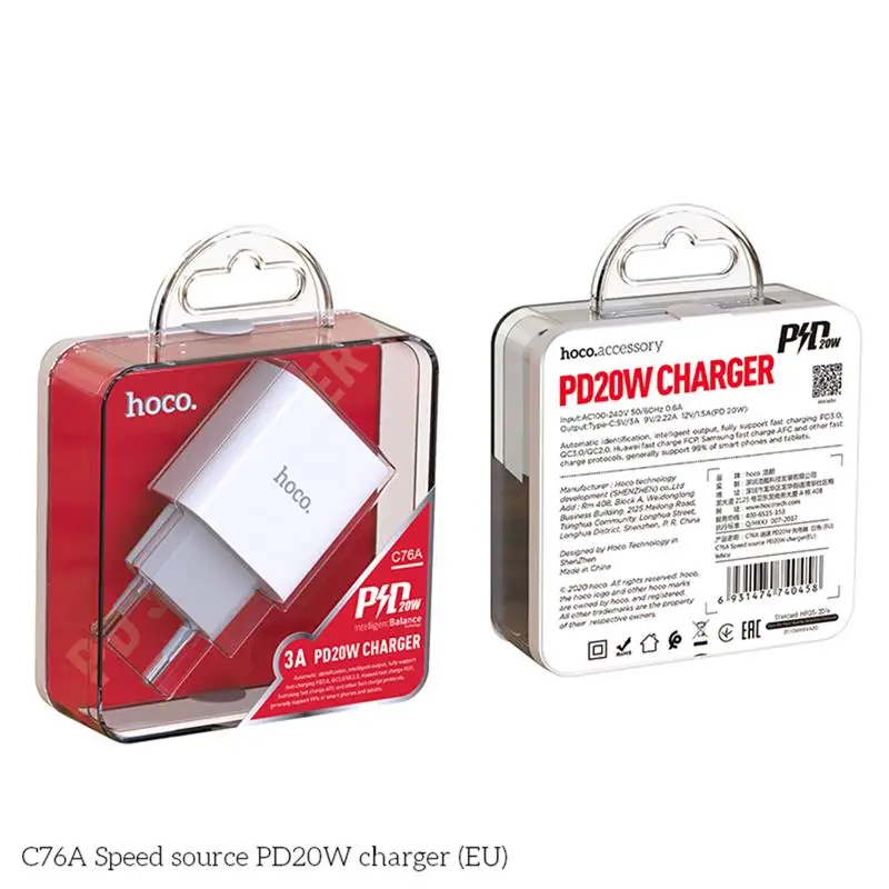 

PD 20W USB-C Power Adapter Charger US EU Plug QC3.0 18W Smart Phone Fast Charger for iPhone 12 mini 11 Pro Max Xs X iPad Pro Air