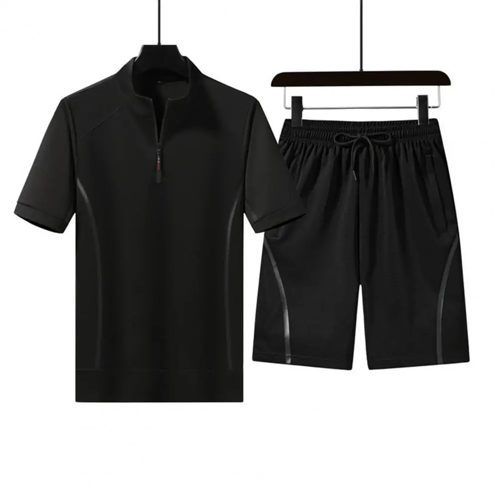 

Sweat Suit T Shirts and High Waist Short Pants Outfits Tracksuit Men Sweat Suit Loose Soft Fitness T-shirt Shorts Set for Sports