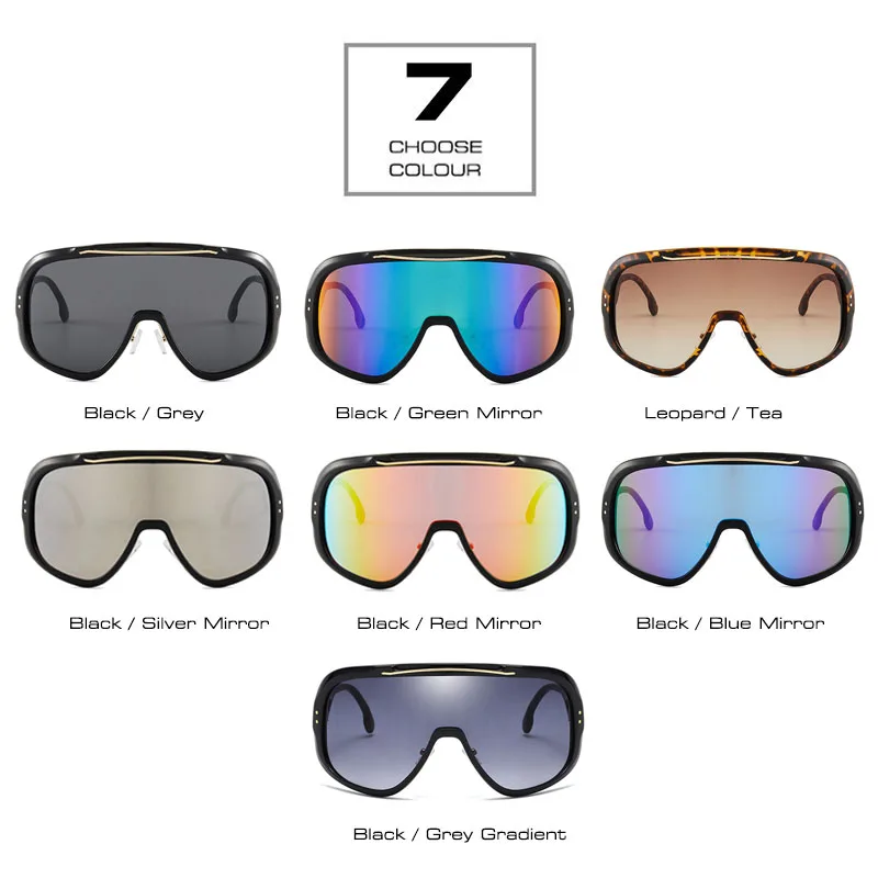 Шауна негабаритный чехол цельные очки солнцезащитные женская мода большая