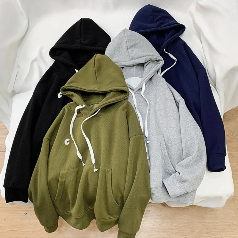 

2021 Autumn Harajuku Women Hooded Sweatshirts Casual Solid Long Sleeve Sports Oversized Hoodie Women's Pullovers Sweatshirt