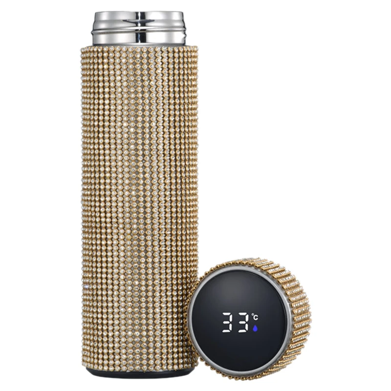 

500Ml Vacuum Insulation Cup Unisex Stainless Steel Temperature Display