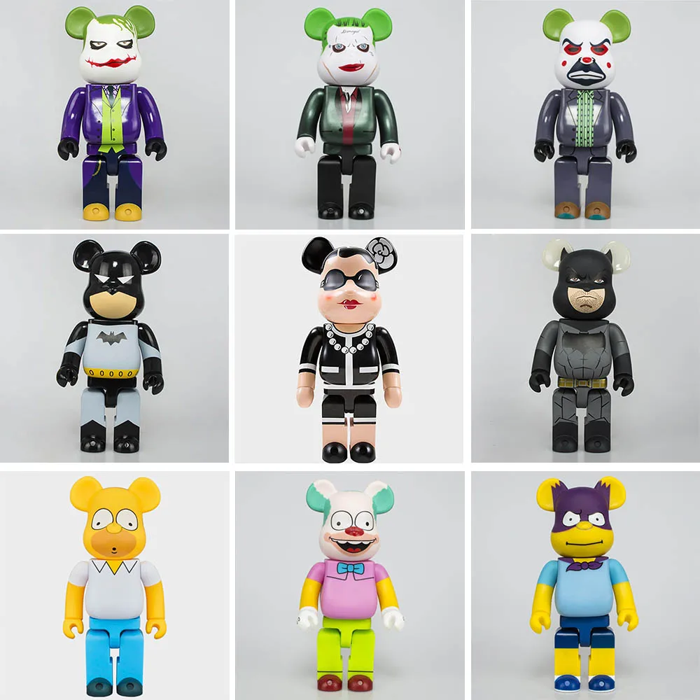 

Bearbricklys Trend 28cm 400% Bear&bricklys Building Blocks Bear Toy Anime Action Figures Pop Kits Paint Dolls Kids Toys