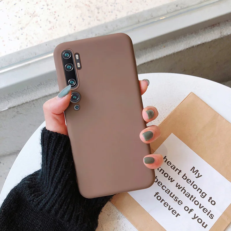 coffee Чехол для redmi UL 10 cc9 pro redmi k30 k20 чехол funda coque caps etui корпус мягкий тонкий матовый корпус - Цвет: coffee