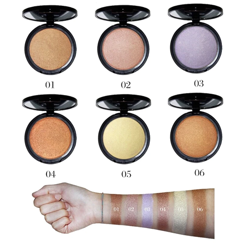 Макияж для лица бронзер хайлайтер прессовая пудра блеск контурного макияжа