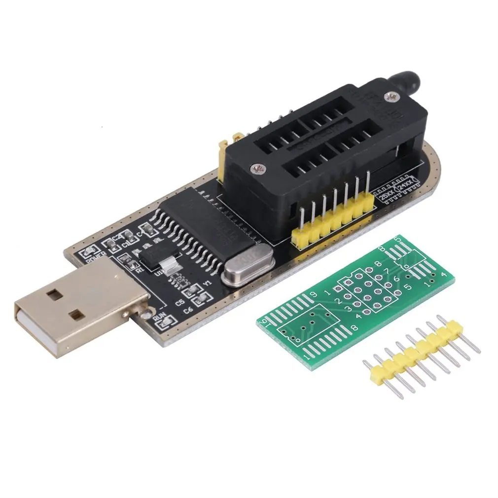 Программатор USB EEPROM черно желтый 25 серий SPI 24 записывающее устройство BIOS флэш