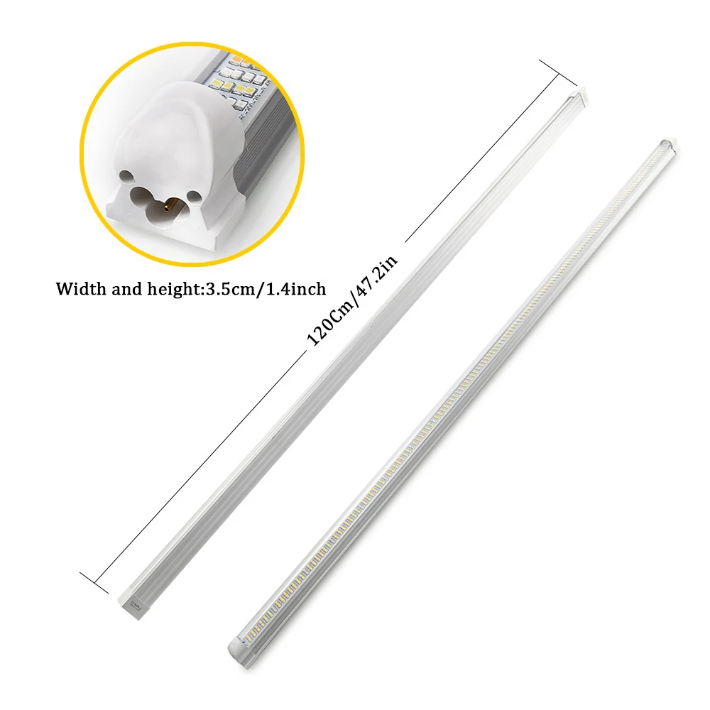 Купить Лампа светодиодная полного спектра для выращивания растений, 3 шт./лот, T8, 120 см