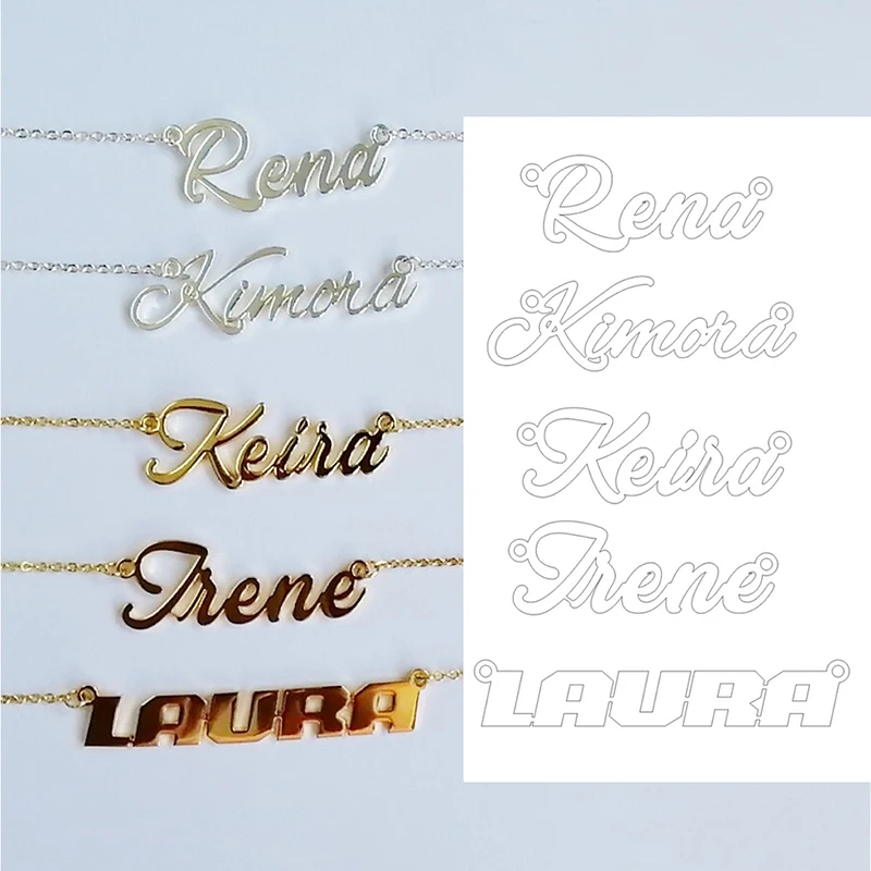 2021 ожерелье с именем и надписью на заказ настоящее рукописным текстом подвеска
