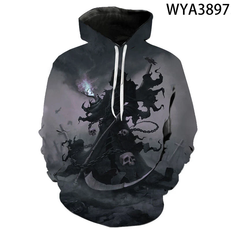 

Skeleton 3D Print Hoodies Men Street Rock Style Autumn Sweatshirt Horror Pattern Fashion Unisex Long Sleeve Pullover XXS-6XL