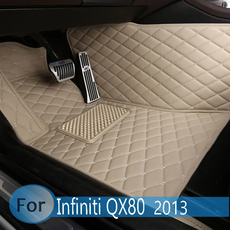 

Автомобильные напольные коврики для Infiniti QX80 2013, аксессуары для салона автомобиля, стильные пользовательские коврики с педалью