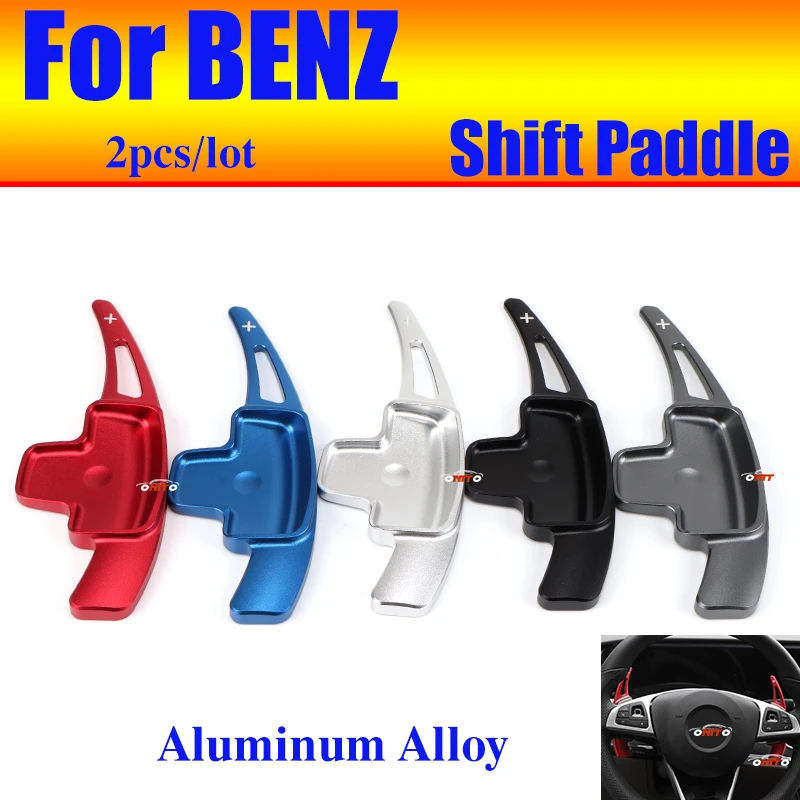 

2pcs/set Car Shift Paddle Aluminum alloy Extension Shifter Fit for A B C E GLA CLASS GLS MK GL SL SLK Accessory