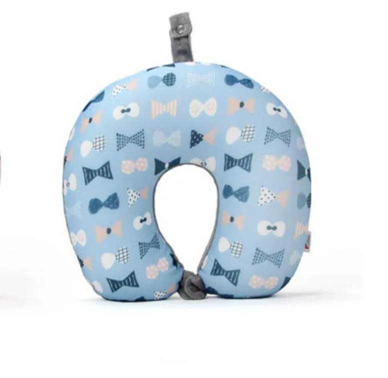 Blue bow tie Милые Мультяшные u-образные подушки с изображением животных, удобные мягкие автомобильные Подголовники для путешествий для взрослых, для офиса, для сиесты, для самолета - Цвет: Blue bow tie