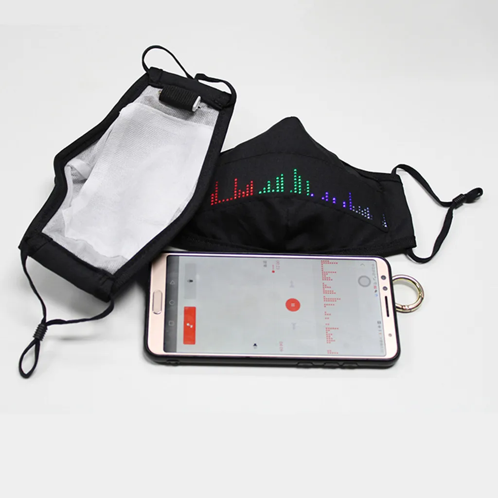 Светящаяся маска для маскарада Хэллоуина светодиодсветодиодный приложение из