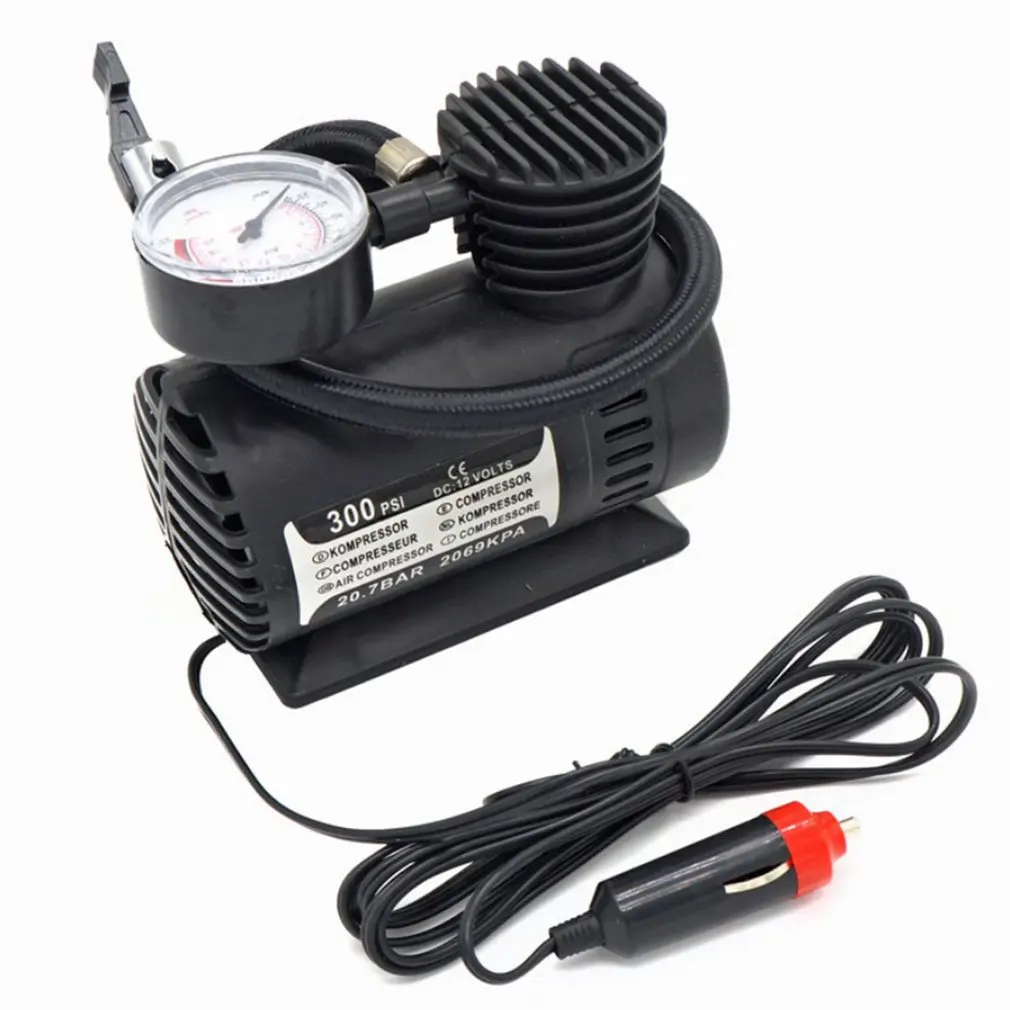 

12V Mini Locomotive Air Pump ABS plastic Car Tire Inflator Portable Car Electric Small Air Pump 1 Piece