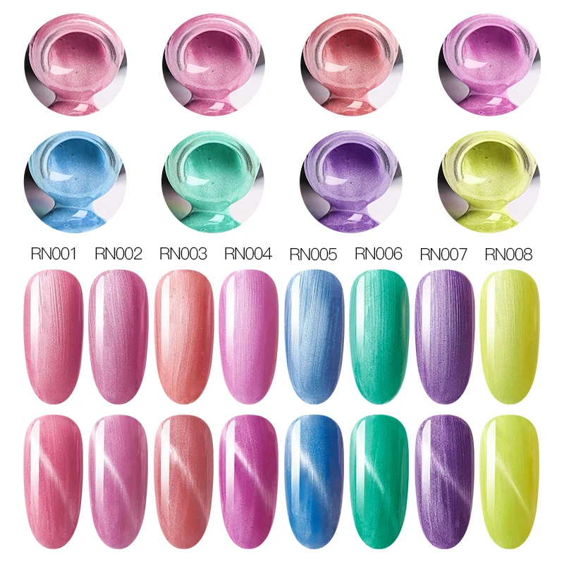 RBAN NAIL Shell Cat Eye Nail Gel Polish Chameleon Magnetic UV Varnish Soak Off LED Lacquer DIY Art | Красота и здоровье