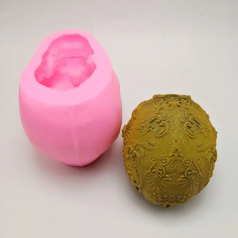 

2021 new! Exquisite pattern skull silicone mold making candle resin mold chocolate cake decoration food silicone mold
