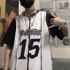 Имитация двух частей Джерси Корейская Ретро хип-хоп свободная комбинированная Баскетбольная Униформа для мужчин и женщин футболка с коротким рукавом для влюбленных спортивный топ