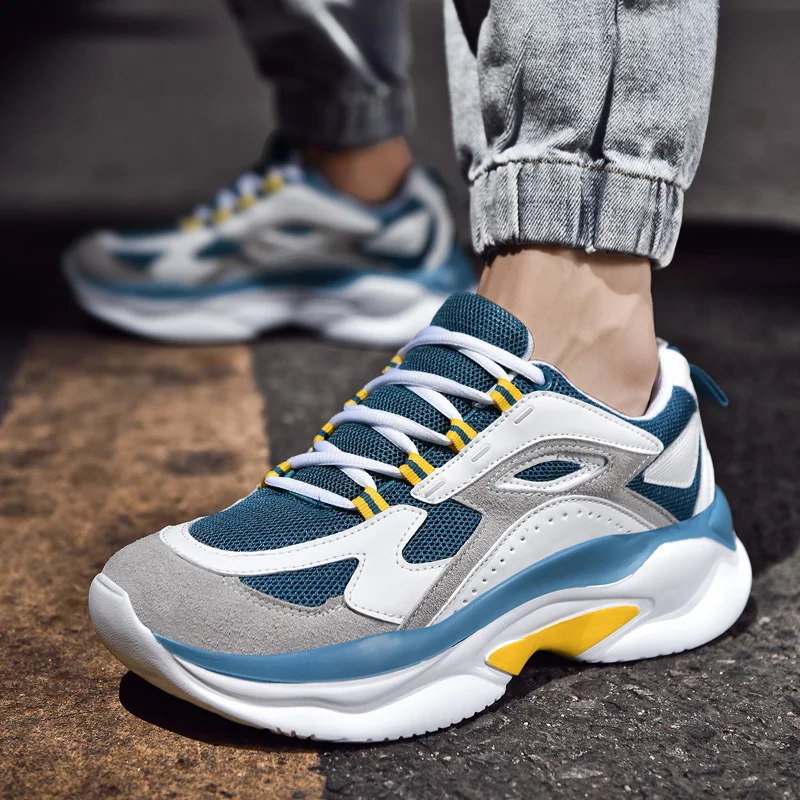 

Men Sneakers Breathable Running Shoes for Men Youth Trend Sport Shoes Lace-Up Outdoors Jogging Trainers Zapatillas Hombre
