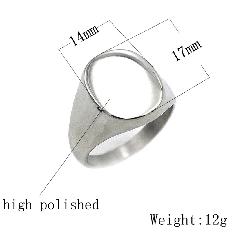 Модные гладкие круглые кольца из нержавеющей стали черного цвета в стиле панк