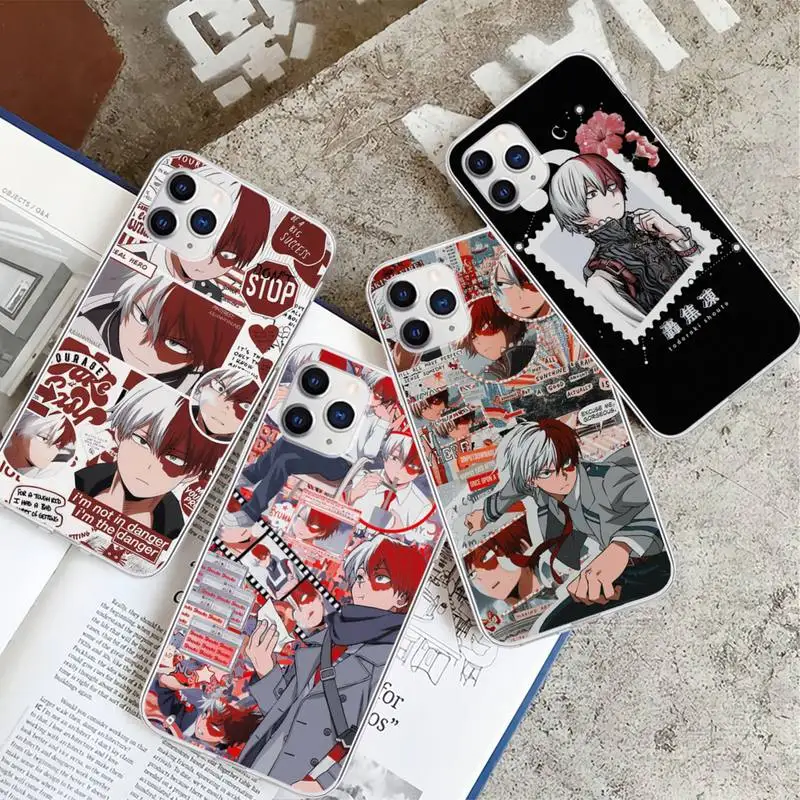 

My Hero Shoto Todoroki Transparent Mobile Phone Case For Xiaomi Redmi K30s Ultra Note 9s 9 Pro Max Mi 10 Lite 11 10T Pro Cover