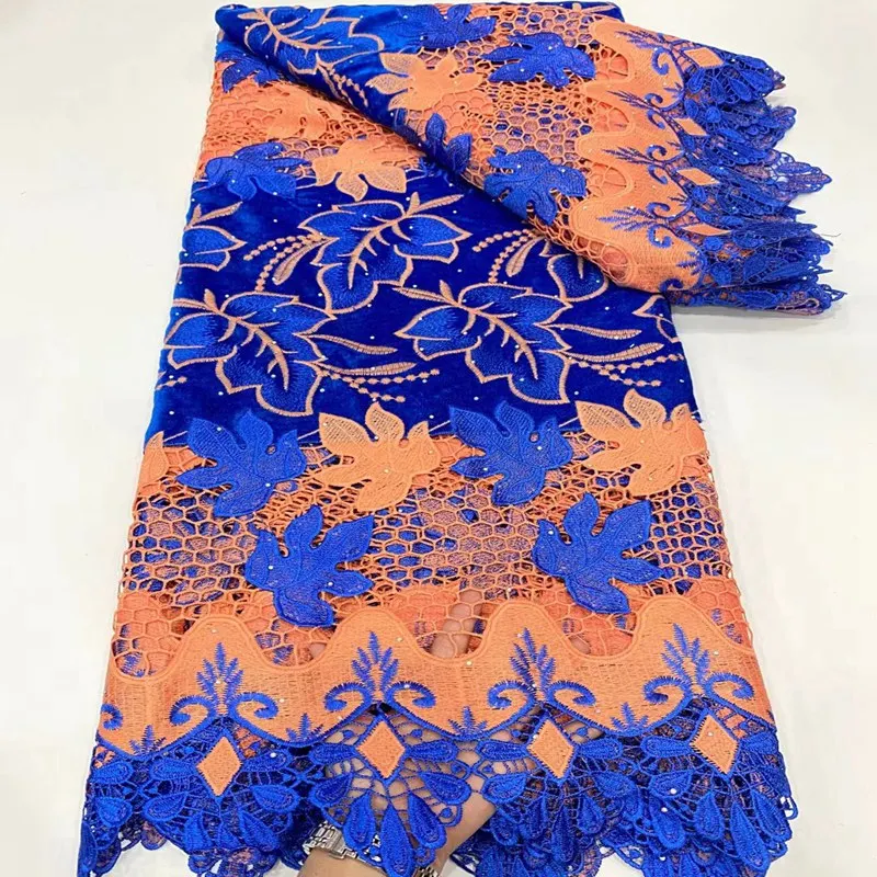 

Африканская кружевная ткань 2022, высококачественный нигерийский французский гипюр, шнур, тюль, кружевной материал для свадьбы TS9536