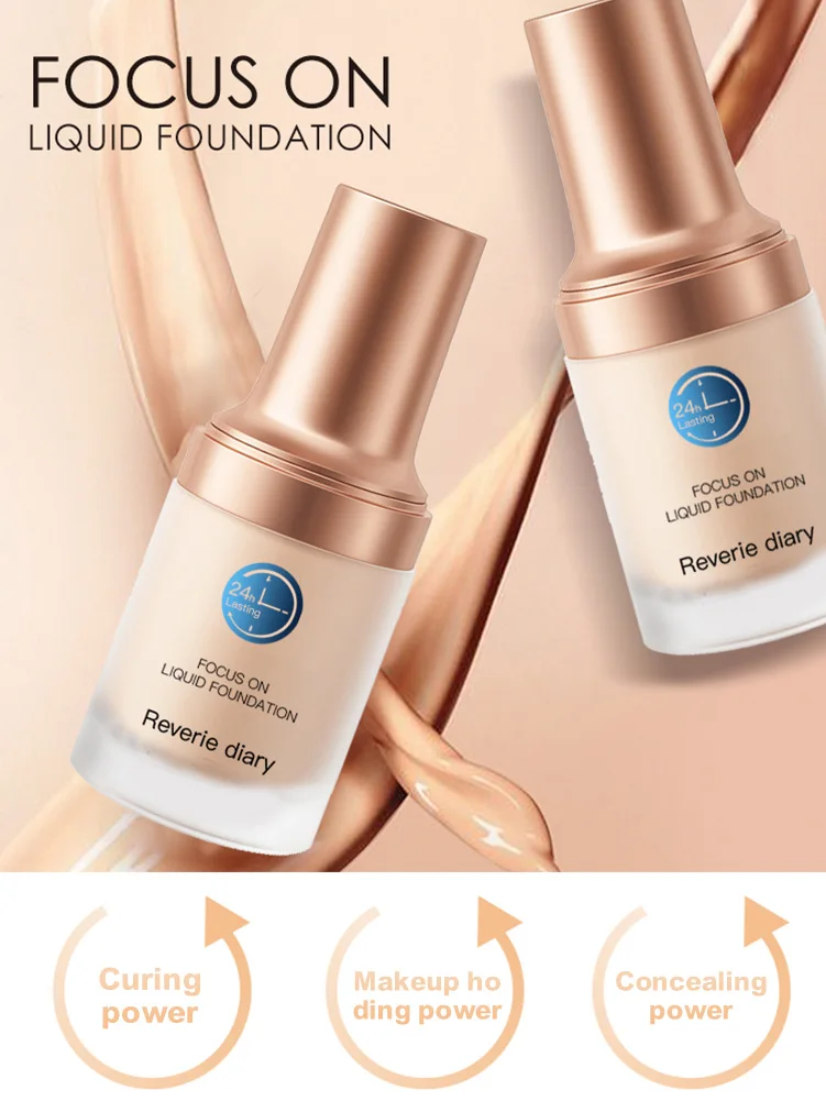 

BB Cream Liquid Foundation Long-lasting Waterproof Foundation Transparent Natural Control Oil Secretion Brighten Skin Spots Dark