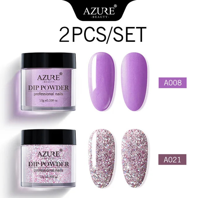 4 Azure beauty 2 шт./лот погружающийся порошок для нейл-арта блестящий порошок Блестящий Сияющий погружающийся порошок верхний гель Базовое покрытие натуральный сухой порошок для ногтей - Цвет: 4