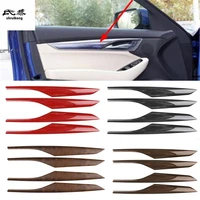 4pcslot abs carbon fiber grain or wooden four interior doors decoration cover for 2019 2020 cadillac ct5