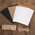 Комбинированная бумажная рамка с зажимами, 10 шт., 3 дюйма, сделай сам, крафт-бумага, фотоальбом для стен, украшение для дома