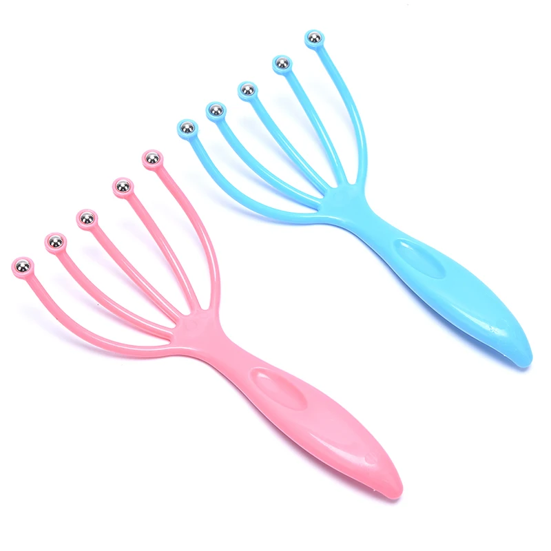 

Массажер для головы со стальными шариками, расслабляющий пятичелюстный массажер для головы